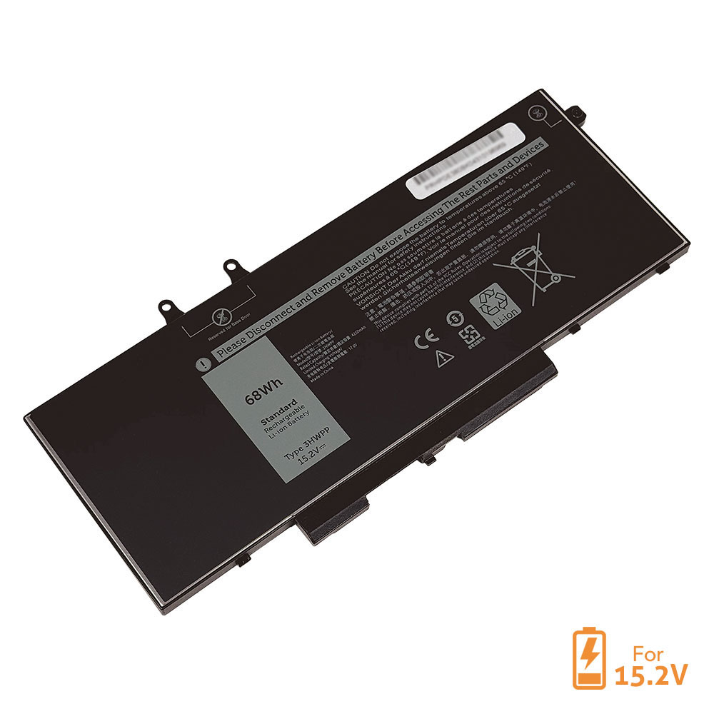 Replacement Notebook Battery for Dell Latitude 14 5410 N019L541014EMEA 15.2 Volt Li-Polymer Laptop Battery (4474mAh / 68Wh)