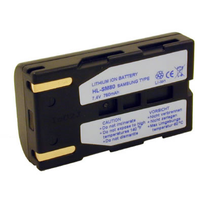 Replacement Camcorder Battery for Samsung SC-D353 SBL-SM80 7.2 Volt Li-ion Camcorder Battery (800 mAh)
